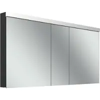 Schneider LOW plus LED-Spiegelschrank, 3 Türen 60/30/60cm, 1495x120x747mm, Beleuchtung oben, 172.150.02.4401, Ausführung: EU-Norm/Korpus schwarz matt/3000K