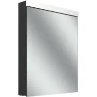 Schneider LOW plus LED-Spiegelschrank, eine Tür 60cm, wechselbarer Anschlag, 595x120x747mm, Steckdose links, Beleuchtung oben, 172.061.02.4401
