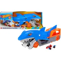 Hot Wheels Hungriger Hai-Transporter für bis zu 5 Spielzeugautos
