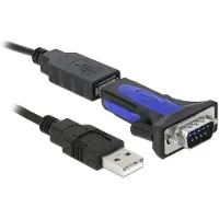DeLOCK 66280, Schwarz, 0,8 m, USB Typ-A, DB-9, Männlich, Männlich