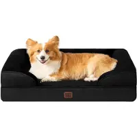 Merkloos Orthopädisches Hundebett für große Hunde – mit Memory-Schaum – waschbare Bezüge