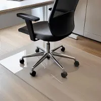 Merkloos Rutschfester Fußbodenbeschichter für unter dem Bürostuhl, transparentes PVC, 90 x 120 cm