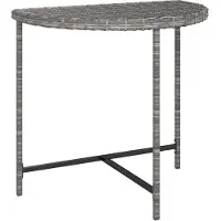 Merkloos Rechteckiger Gartentisch aus Polyrotan, 80x50 cm