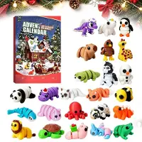 Merkloos 3D-gedruckter Adventskalender mit 24 Tierfiguren