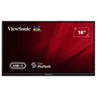 Viewsonic VA1650, 40,6 cm (16"), 1920 x 1080 Pixel, Full HD, LED, 7 ms, Schwarz