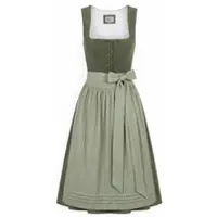 Nübler Dirndl NÜBLER "Dirndl midi Kira", Damen, Gr. 42, EURO, grün, Obermaterial: 100% Polyester PES., Kleider Dirndl