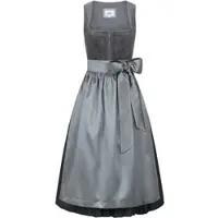 Nübler Dirndl NÜBLER "Dirndl lang Florentine", Damen, Gr. 44, EURO, grau, Obermaterial: 99% Baumwolle CO. 1% Elasthan EL., Kleider Dirndl