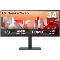 LG 34BA75QE-B, 86,4 cm (34"), 3440 x 1440 Pixel, Wide Quad HD, LCD, 5 ms, Schwarz