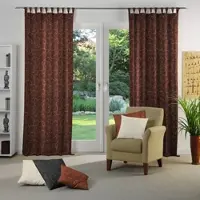 Wirth Vorhang "Toco-Ranke" Gr. 5, braun, B:270cm H:245cm, Chenille, Polyacryl, Polyester, Gardinen, Vorhang