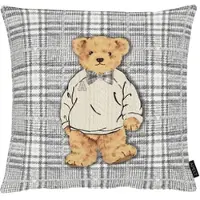 Apelt Dekokissen "Bruno", grau (grau, natur, bedruckt), B:46cm H:0,5cm L:46cm, Polyester, Dekokissen_Sitzkissen_Kissenhüllen, Dekokissen