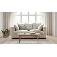 Otto Home 2-Sitzer "Coray", beige, B:175cm H:80cm T:113cm, 100% PES, Sofas, 2-Sitzer, extra weich und kuschelig, Füllung mit Federn und Daunen