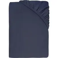 Dyckhoff Spannbettlaken "Uni", blau (navy), B:90cm L:200cm, Jersey, Obermaterial: 95% Baumwolle, 5% Elasthan, Bettlaken, Spannbettlaken, Angenehm weich, besonders flexibel, bis 25cm Matratzenhöhe