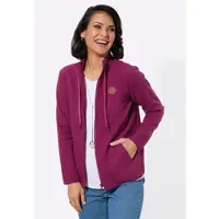 Witt Shirtjacke "Shirtjacke Shirtjacke im Jacquard-Mustermix", Damen, Gr. 40, malve, Sportlich, Shirts Shirtjacke