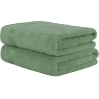 Hammetex Saunatuch "2er Set extra große Saunatücher", salbei, B:80cm L:200cm, Frottier, Baumwolle, Handtücher, Saunatuch, 100% Baumwolle – Weich & Saugfähig – Luxuriöse Große Spa-Badetücher