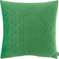 Hock Dekokissen H.O.C.K. "Soft Nobile", grün (grün, gemustert), B:50cm L:50cm, Polyester, Dekokissen_Sitzkissen_Kissenhüllen, Dekokissen, mit gesteppten Mustern, Kissenhülle mit Füllung, 1 Stück