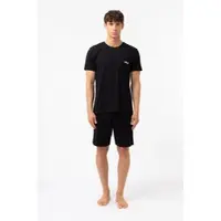 FILA Pyjama "MAN JERSEY PYJAMAS", Herren, Gr. S, Jersey, schwarz, Jersey, Obermaterial: 100% Baumwolle, bequem kurz, Rundhals, Homewear-Sets Pyjama, aus Baumwolle in Jersey-Qualität, sportlicher Stil