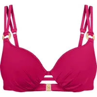Triumph Bügel-Bikini-Top "Summer Twist WP 01", Damen, Gr. 40, Cup C, lila (berry), Microfaser, Obermaterial: 77% Polyamid, 23% Elasthan, Bikini-Oberteile Bügel-Bikini-Top, gepolstert, Zierringe