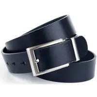 Anthoni Crown Ledergürtel , Herren, Gr. 115, blau, Leder, unifarben, Gürtel Ledergürtel, 3,5 cm Casual-Vollledergürtel