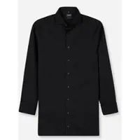 Olymp Langarmhemd "Luxor", Herren, Gr. 46, N-Gr, schwarz, Web, Obermaterial: 100% Baumwolle, normal, 2-Knopf-Manschette, Hemden Langarmhemd, Businesshemd, unifarben, modern fit, Royal-Kentkragen