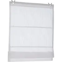 Kutti Heimtextilien Raffrollo Ösenrollo Verlock gestreift Blickdicht Weiss Breite 80 x Höhe 140 cm