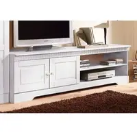 Otto Home Lowboard "Cubrix", weiß, B:162cm H:45cm T:44cm, Massivholz, Sideboards, Lowboard, Kommode aus schönem massivem Kiefernholz, Breite 162 cm