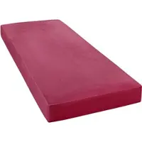 Janine Spannbettlaken "MAKO-FEINJERSEY 5007", rot (dunkelrot), L:200cm, Mako-Jersey, Obermaterial: 100% Baumwolle, Bettlaken, Spannbettlaken, aus 100% Baumwolle, für Matratzen bis 26 cm Höhe