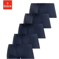 H.I.S. Hipster H.I.S, Herren, Gr. 6L, 5 Stk., Jersey, blau (navy), Jersey, Obermaterial: 95% Baumwolle, 5% Elasthan, unifarben, körpernah, Unterhosen Hipster, knapp sitzende Boxershorts aus Baumwollstretch