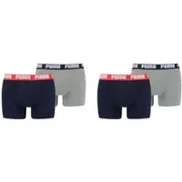 Puma Herren Boxershorts 4er Pack Navy Grey - L