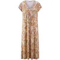 Peter Hahn Kleid V-Ausschnitt orange
