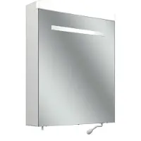 Schneider CARE LED-Spiegelschrank, 595x727mm, Türanschlag re., Beleuchtung oben, 2 Steckdosen li. außen unten, mit Spender, 193.264.02.02, Ausführung: EU-Norm/Korpus weiß/4000K