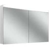 Schneider LOW plus 15 LED-Spiegelschrank, 2 Türen 60/60cm, 1195x147x747mm, Beleuchtung oben, 172.320.02.02, Ausführung: EU-Norm/Korpus weiß/4000K