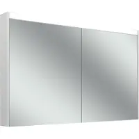 Schneider OBJECT Line Comfort LED-Spiegelschrank, 2 Türen 65/65cm, 1295x123x743mm, Beleuchtung oben, 204.130.02.02, Ausführung: EU-Norm/Korpus weiß/4000K