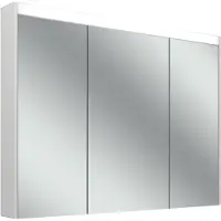Schneider OBJECT Line Comfort LED-Spiegelschrank, 3 Türen 30/40/30cm, 995x123x743mm, Beleuchtung oben, 204.101.02.0201, Ausführung: EU-Norm/Korpus weiss/3000K