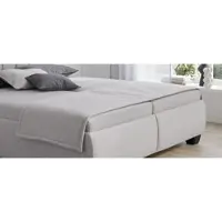 Hapo Tagesdecke "Casino, Plaid", grau (hellgrau), B:240cm L:70cm, Bezug: 100% Polyester, Tagesdecken, Tagesdecke, beidseitig Stoff mit Vließwatte versteppt