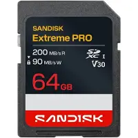 SanDisk SDXC Extreme Pro 64GB UHS-I- V30- U3- 200/90MB/s- 4K UHD