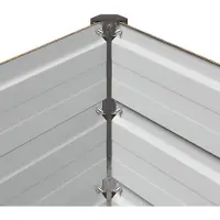 vidaXL Hochbeet im Garten Holz Braun 320 x 40 x 55 cm Stahl