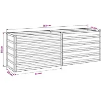 vidaXL Hochbeet im Garten Anthrazit 160 x 40 x 55 cm