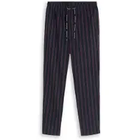 Tom Tailor Pyjamahose , Herren, Gr. 52, N-Gr, blau (rot, dunkel, streifen), Popeline, Obermaterial: 100% Baumwolle, Hosen Pyjamahose