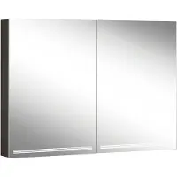 Schneider GRACE TW Lichtspiegelschrank, 2 Türen 50/50cm, 995x120x700mm, dimmbar, 2000-6500K, 116.500.02.44, Ausführung: EU-Norm/Korpus schwarz matt