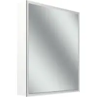 Schneider GLOW D2W Spiegelschrank, eine Tür 60cm, Anschlag links, 613x136x736mm, rundum Beleuchtung, Dim2Warm, 218.062.02.02