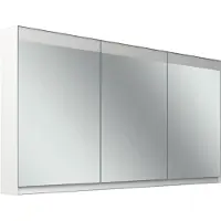 Schneider FILO HCL Spiegelschrank, Unterputz, Lichtband oben, 1495x147x759mm, 3 Türen, 2 Steckdosen, 180.151.02.02, Ausführung: EU-Norm/Korpus weiss