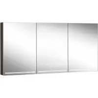 Schneider GRACE TW Lichtspiegelschrank, 3 Türen 50/50/50cm, 1495x120x700mm, dimmbar, 2000-6500K, 116.551.02.44, Ausführung: EU-Norm/Korpus schwarz matt
