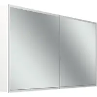 Schneider GLOW D2W Spiegelschrank, 2 Türen 60/60cm, 1213x136x736mm, rundum Beleuchtung, Dim2Warm, 218.120.02.02, Ausführung: EU-Norm/Korpus weiss