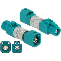 DeLOCK Adapter HSD Z Buchse zu HSD Z Stecker, HSD Z, HSD Z, Männlich, Weiblich, Gold, Blau