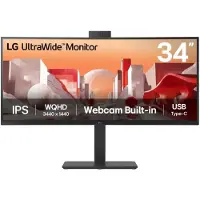 LG 34BA85QE-B, 86,4 cm (34"), 3440 x 1440 Pixel, Wide Quad HD, LCD, 5 ms, Schwarz