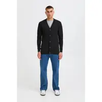 !Solid Strickjacke SOLID "Strickjacke SDAkalma", Herren, Gr. S, schwarz (true schwarz), Obermaterial: 70% Baumwolle CO recyc.. 30% Polyester Pol. recyc.., Strickjacken Strickjacke
