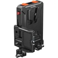 SmallRig 5881 Intelligente Energiemanagement-V-Mount-Akkuadapterplatte (mit 15-mm-Doppelstangenklemme)