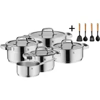 WMF Topfset Compact Cuisine - 5-teilig - Inklusive GRATIS Cookinglife Kochgeschirr Set - Kochtopf ø 16, 16, 20 und 20 cm sowie Stielkasserolle ø 14 cm
