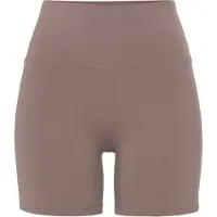 LASCANA Shorts , Damen, Gr. 48/50, N-Gr, grau (taupe), Single Jersey, Obermaterial: 95% Baumwolle, 5% Elasthan, unifarben, Basic, kurz, Hosen Shorts, mit breitem Bündchen und Logodruck, Loungewear