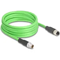 DeLOCK M12 Kabel X-kodiert 8 Pin Stecker zu Buchse PUR (TPU) 5 m
